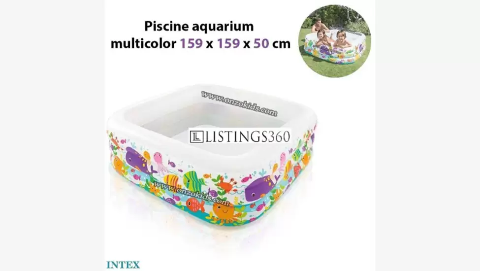 7,200 DA Piscine aquarium multicolor 159 x 159 x 50 cm